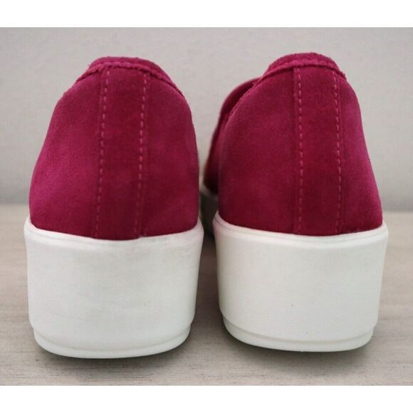 Clarks Women's Sz 11M Pink Fuchsia Interest Striped Layton Petal Slip-On Shoes - Picture 2 of 11